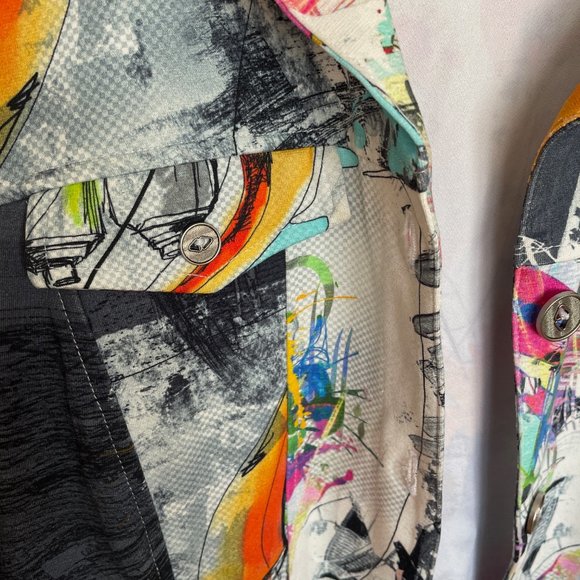 MODE VIN ROUGE Moto-style Jacket. Multi-color. XL - Picture 4 of 4